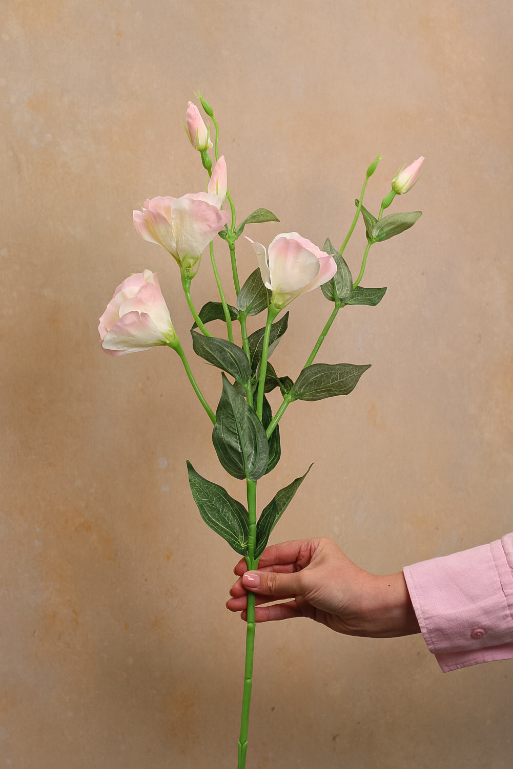 Faux Pale Pink Lisianthus Spray