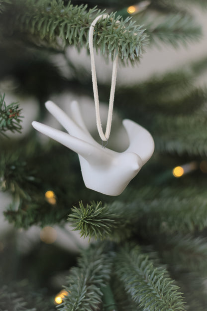 White Porcelain Swallow Tree Hanger Bauble