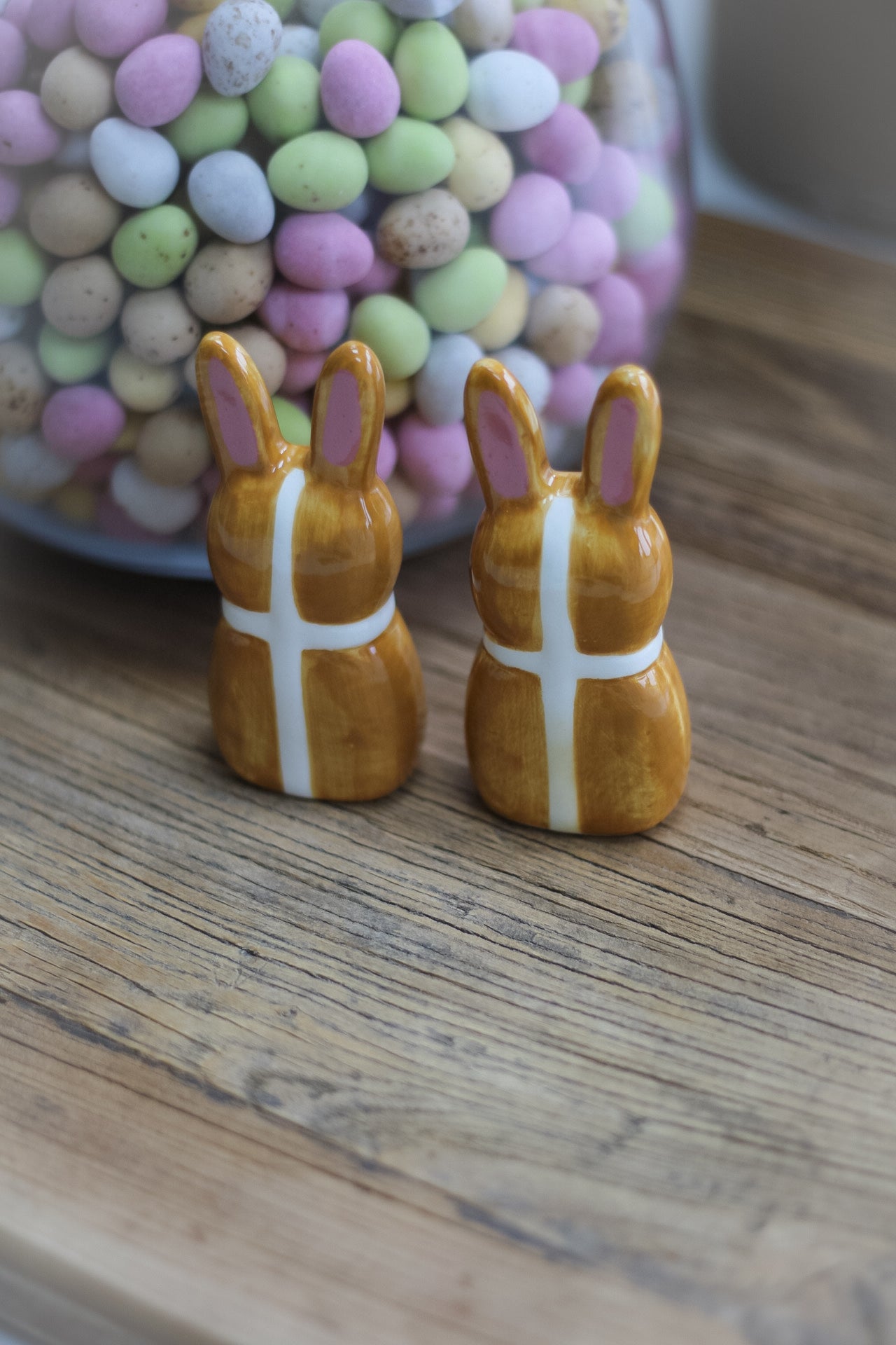 Ceramic Hot Cross Bunnies | Set of 2