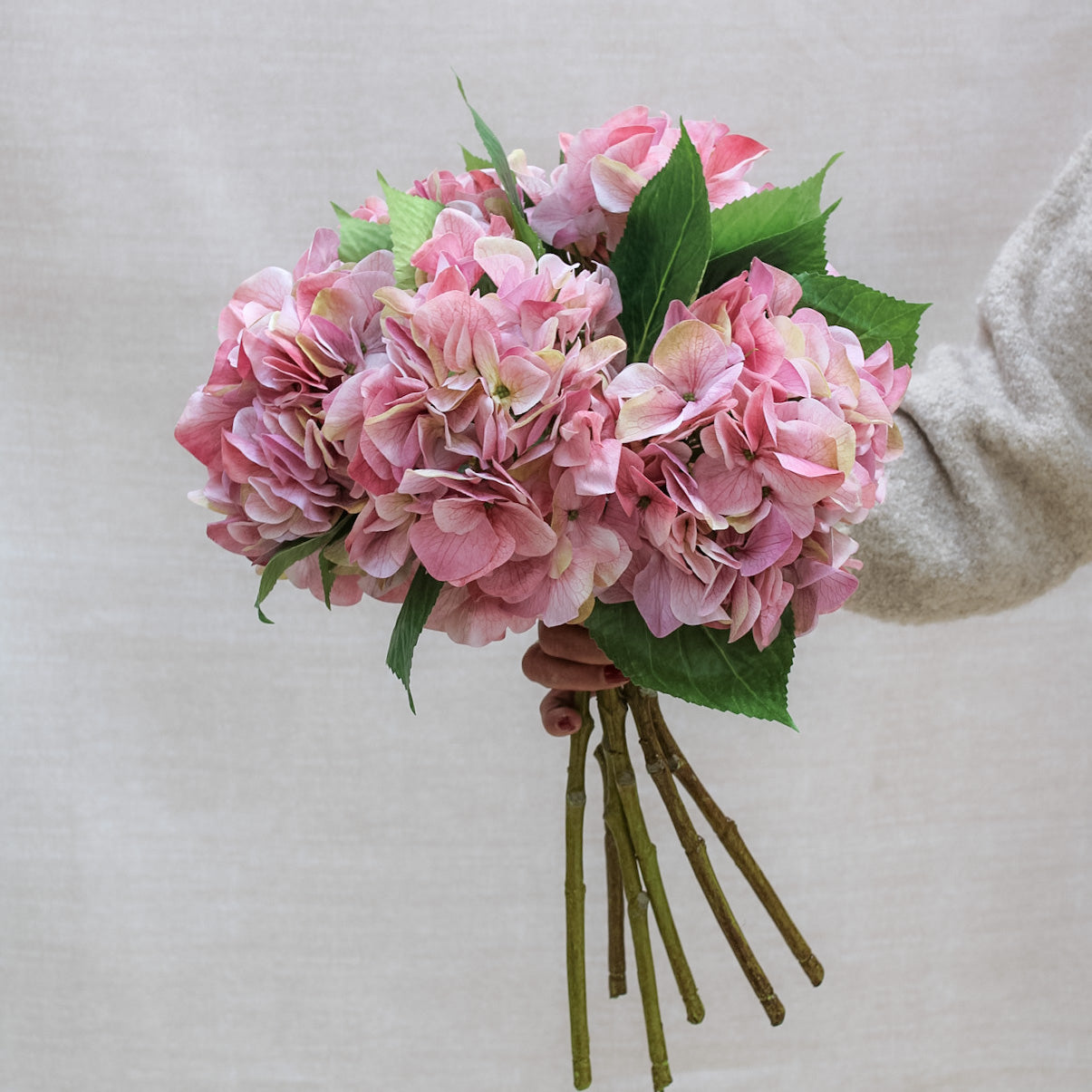 Faux shabby pink hydrangea