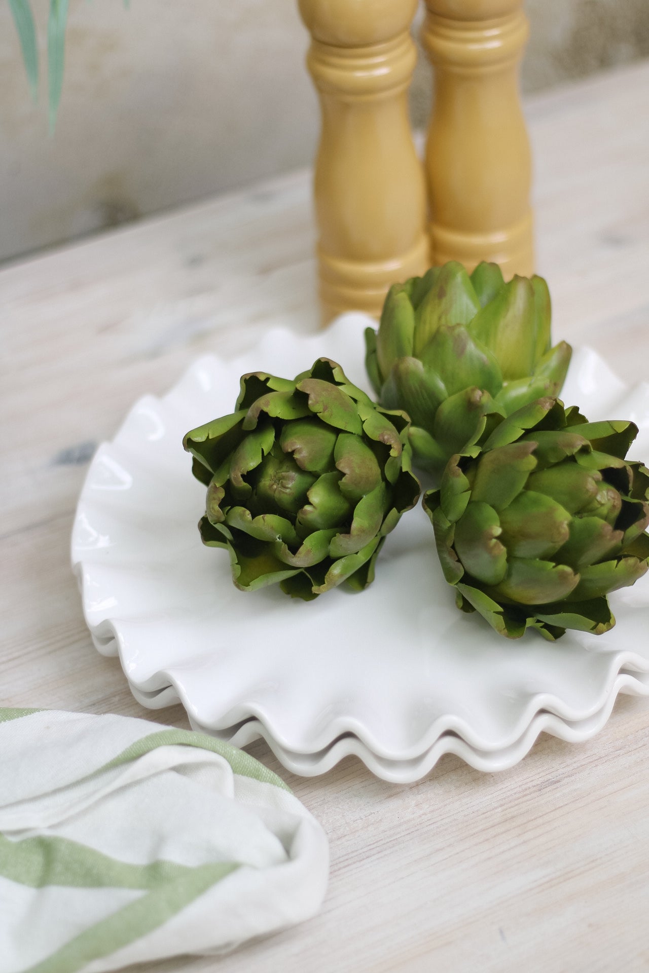 Decorative Faux Green Artichoke Head