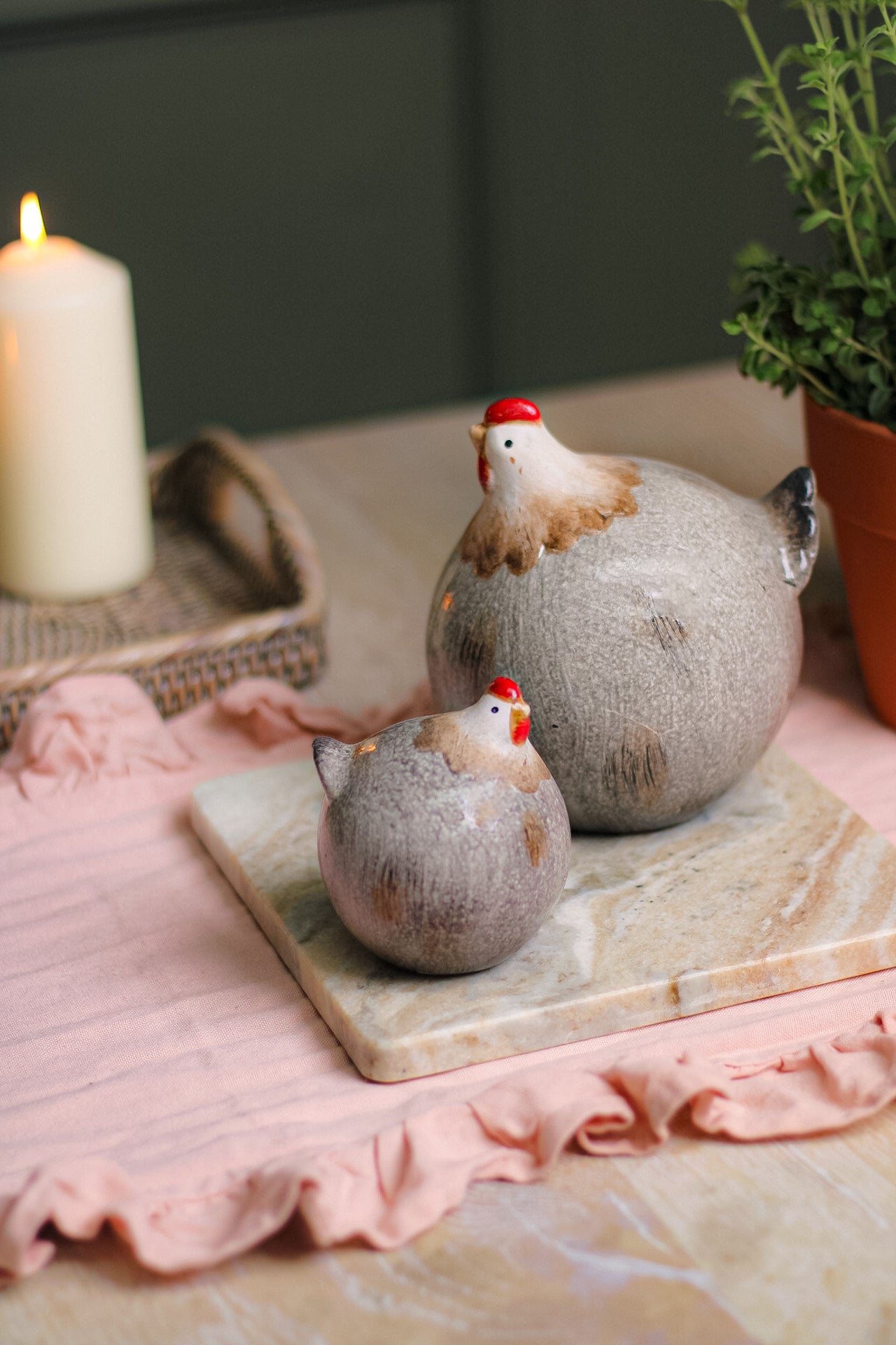 Terracotta Rounded Hen