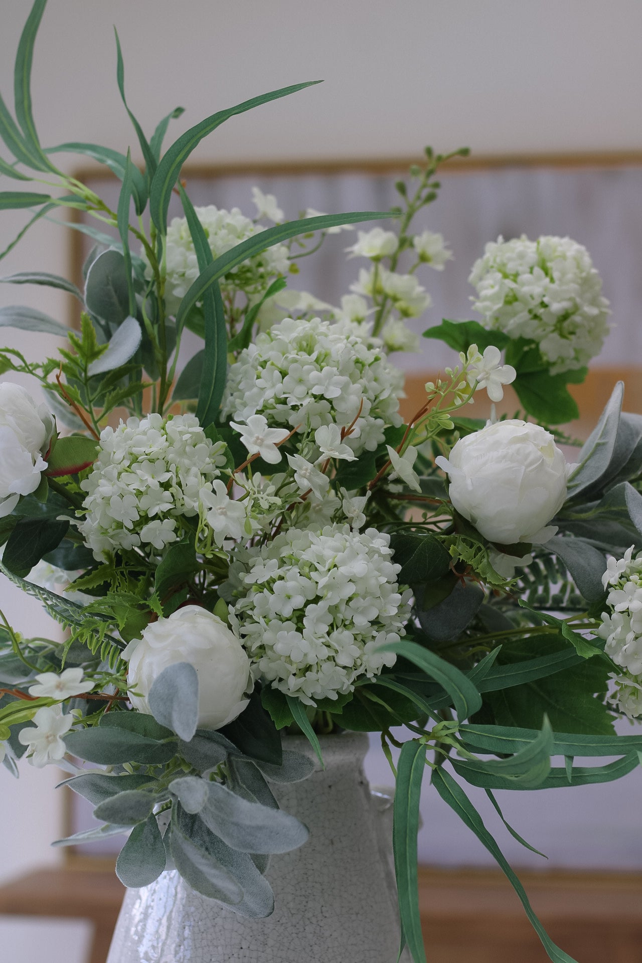 The Summer Faux Peony &amp; Viburnum Arrangement