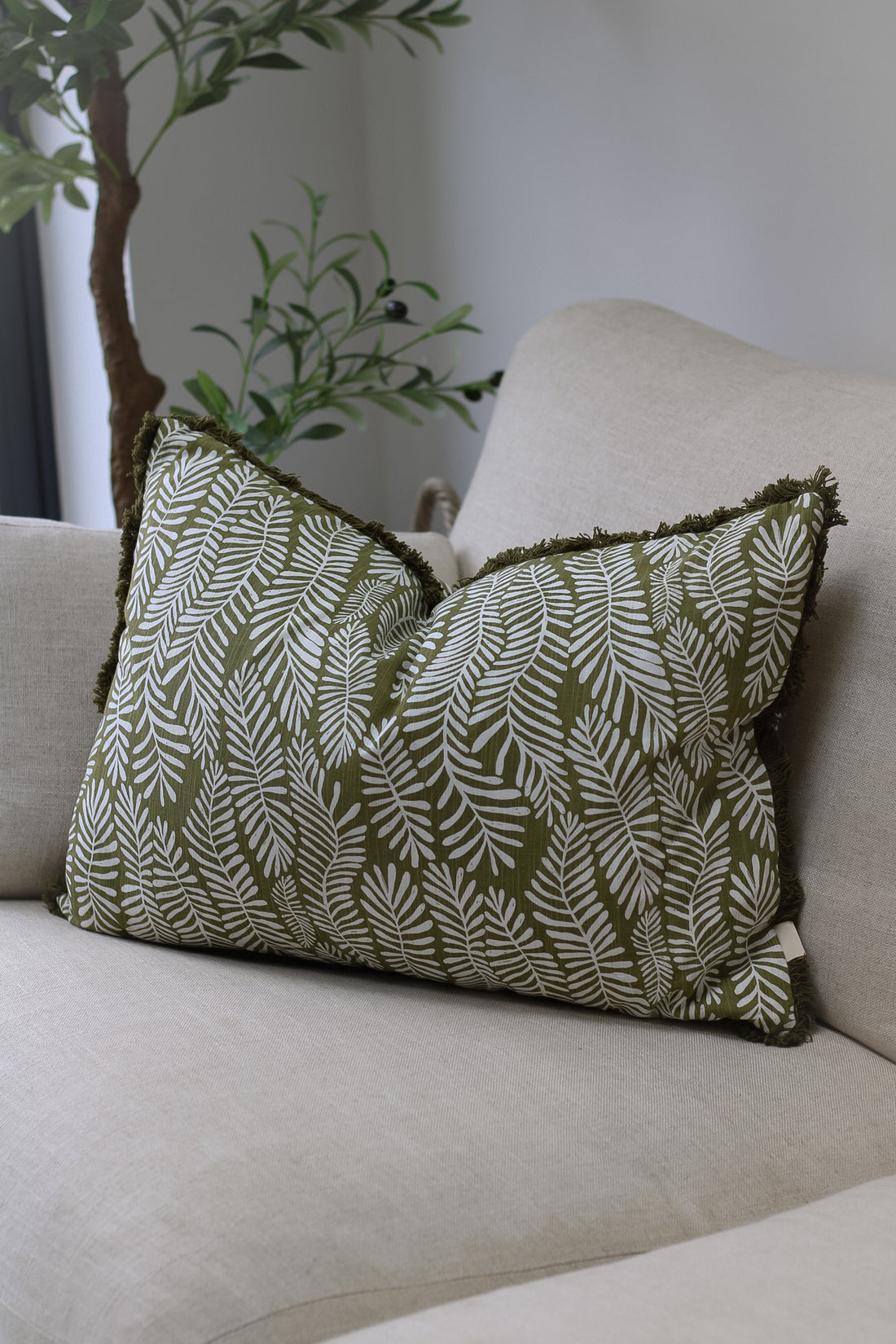 Olive Fronds Cushion