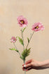 Faux Pink Country Poppy Spray - realistic artificial flowers