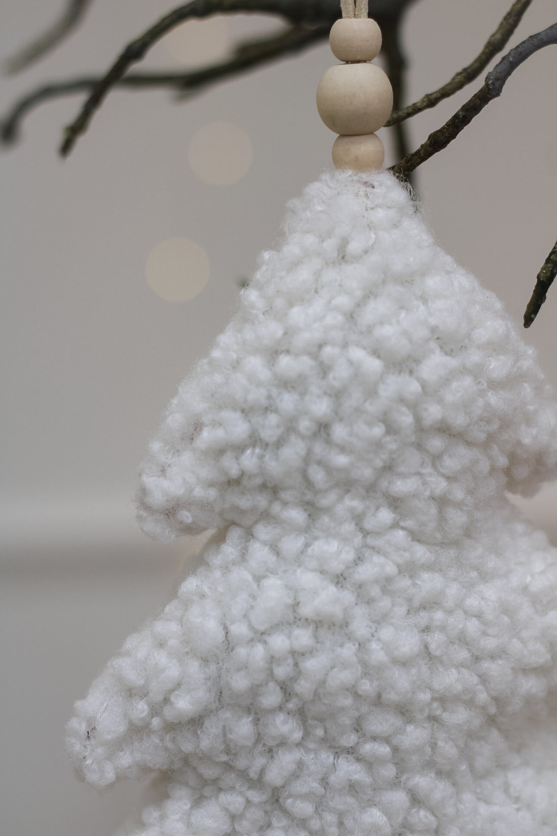 White Tree Boucle Tree Hanger