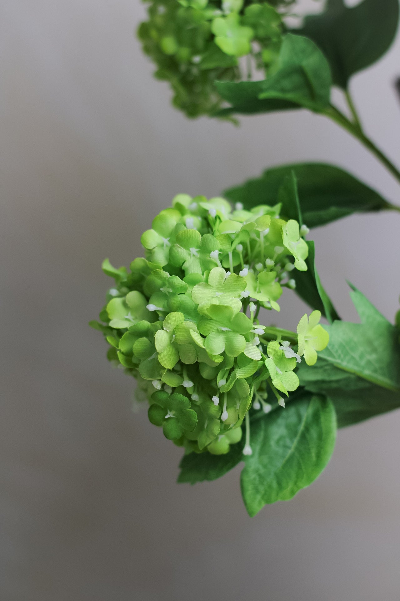 Faux Soft Green Snowball Stem