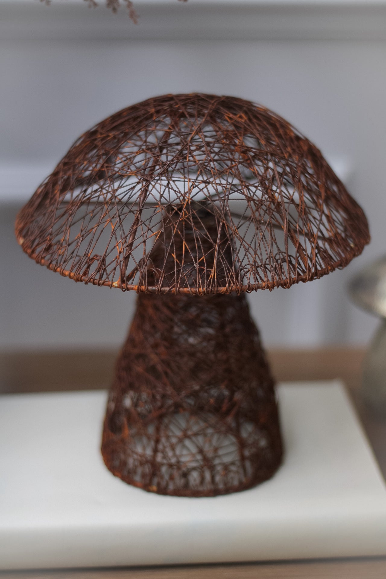 Rustic Decorative Iron Mushroom