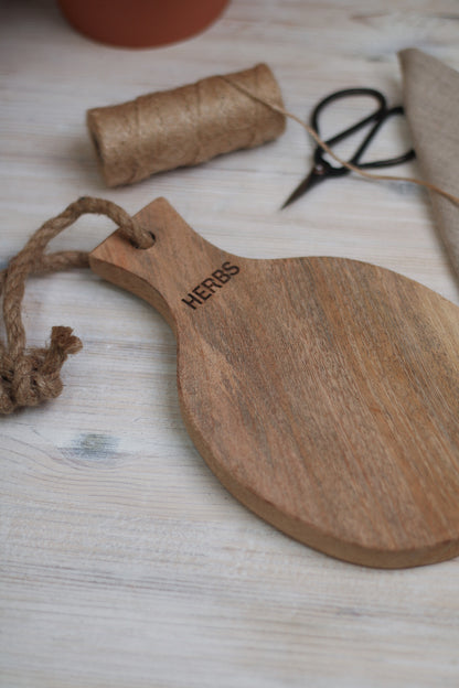 Herbs Small Wooden Chopping Board