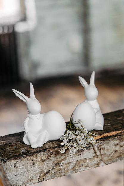 Finn &amp; Fliss | Matt White Bunnies | Set of 2