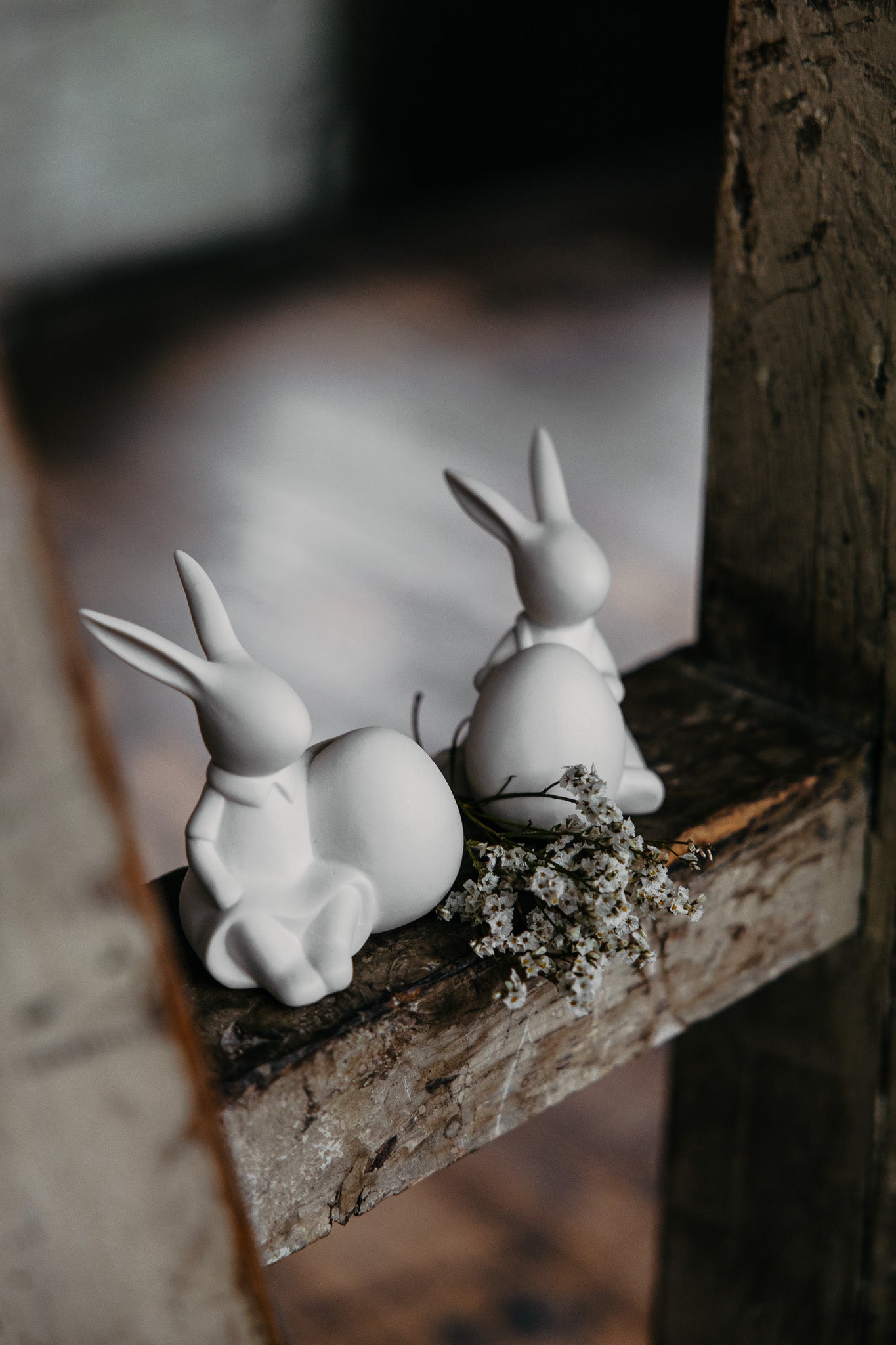 Finn &amp; Fliss | Matt White Bunnies | Set of 2