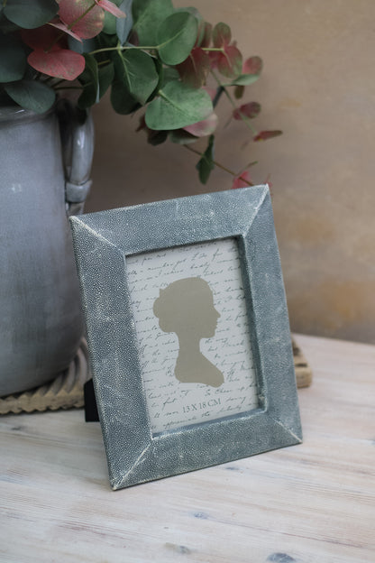 Grey Shagreen Photo Frame