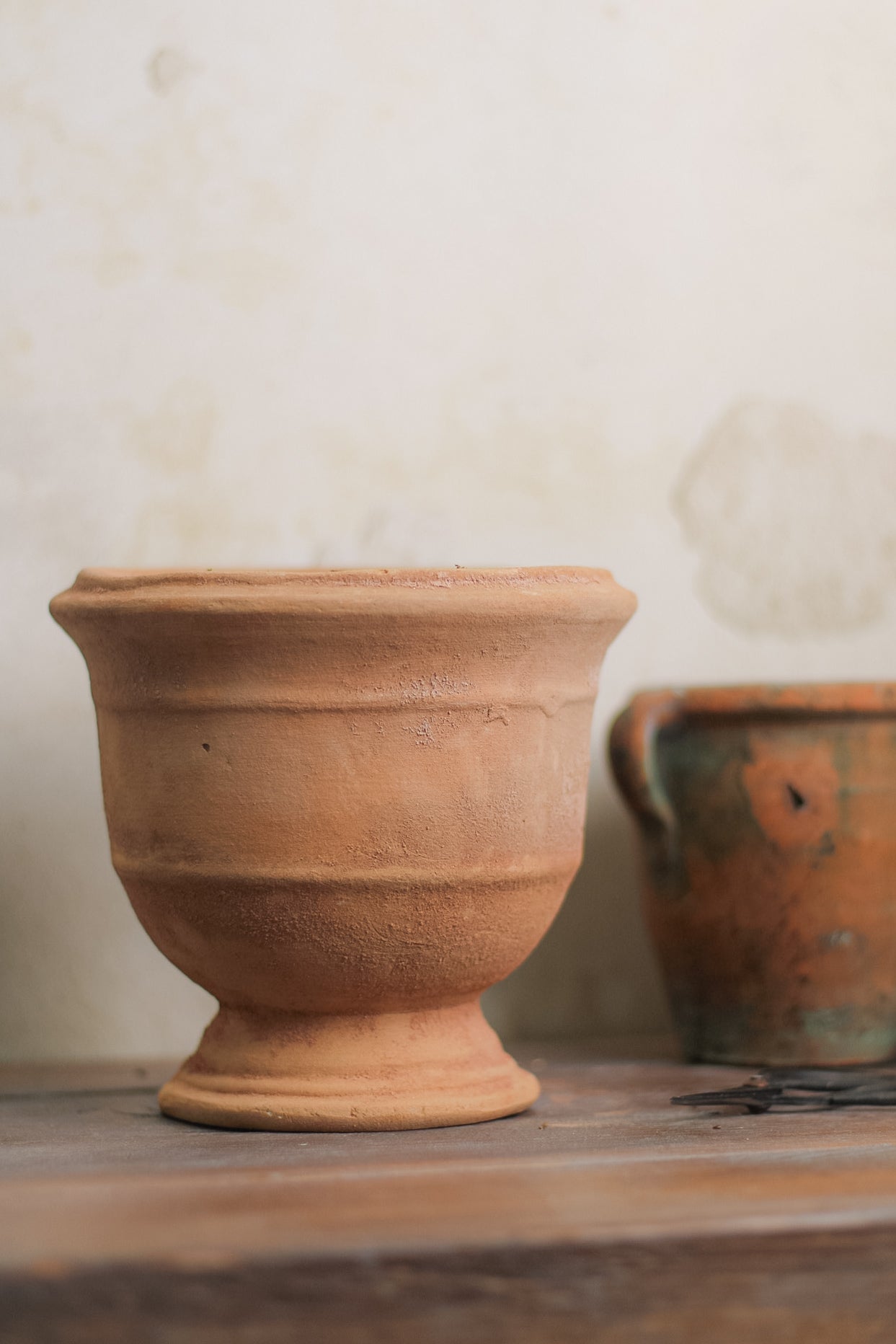 Small Aged Urn Pot