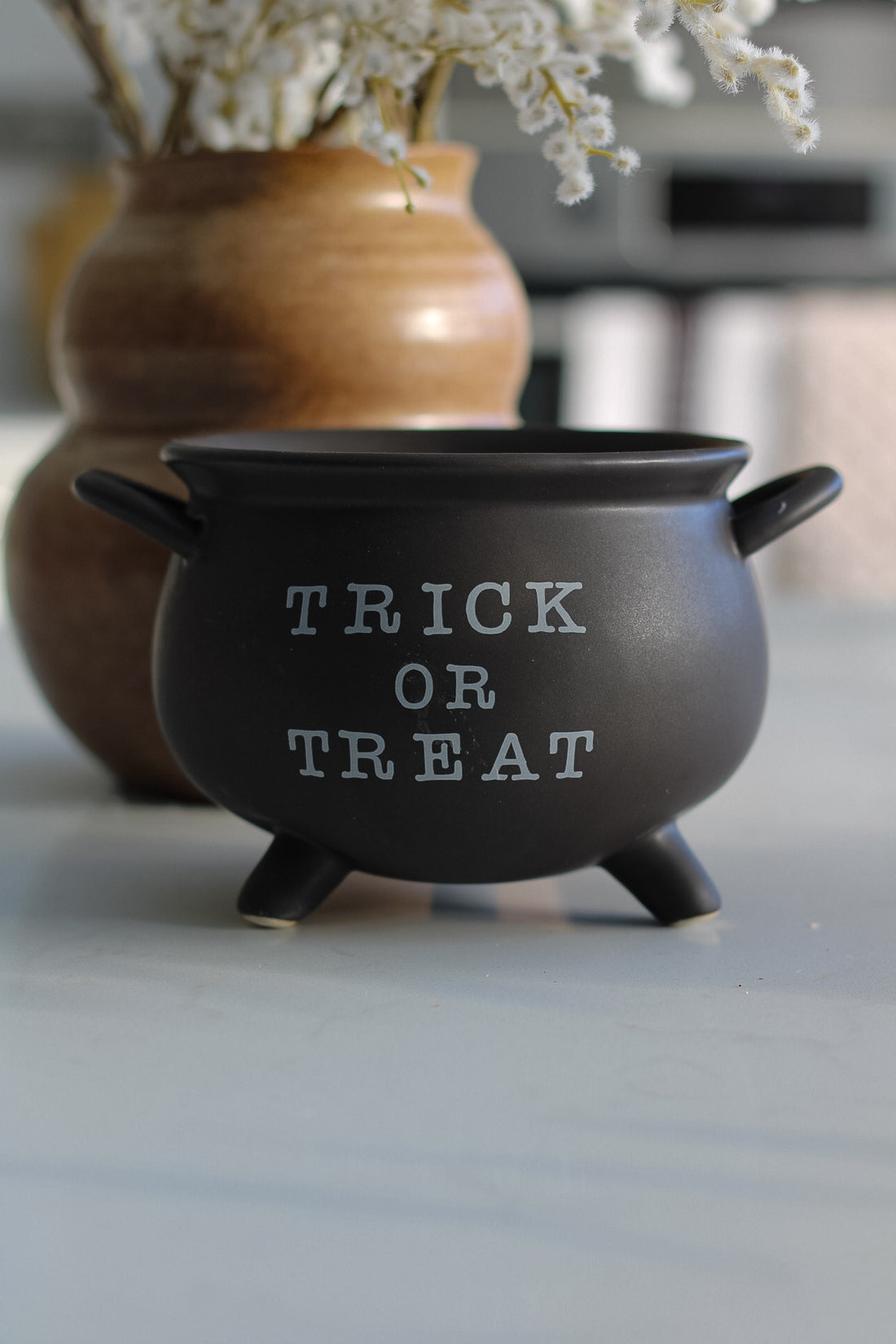 Black Trick or Treat Cauldron