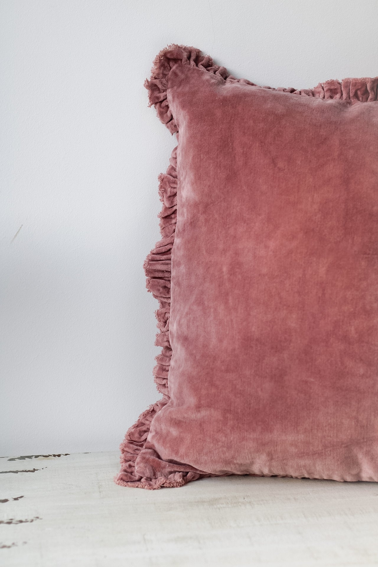 Mulberry Washed Cotton Velvet Cushion 007