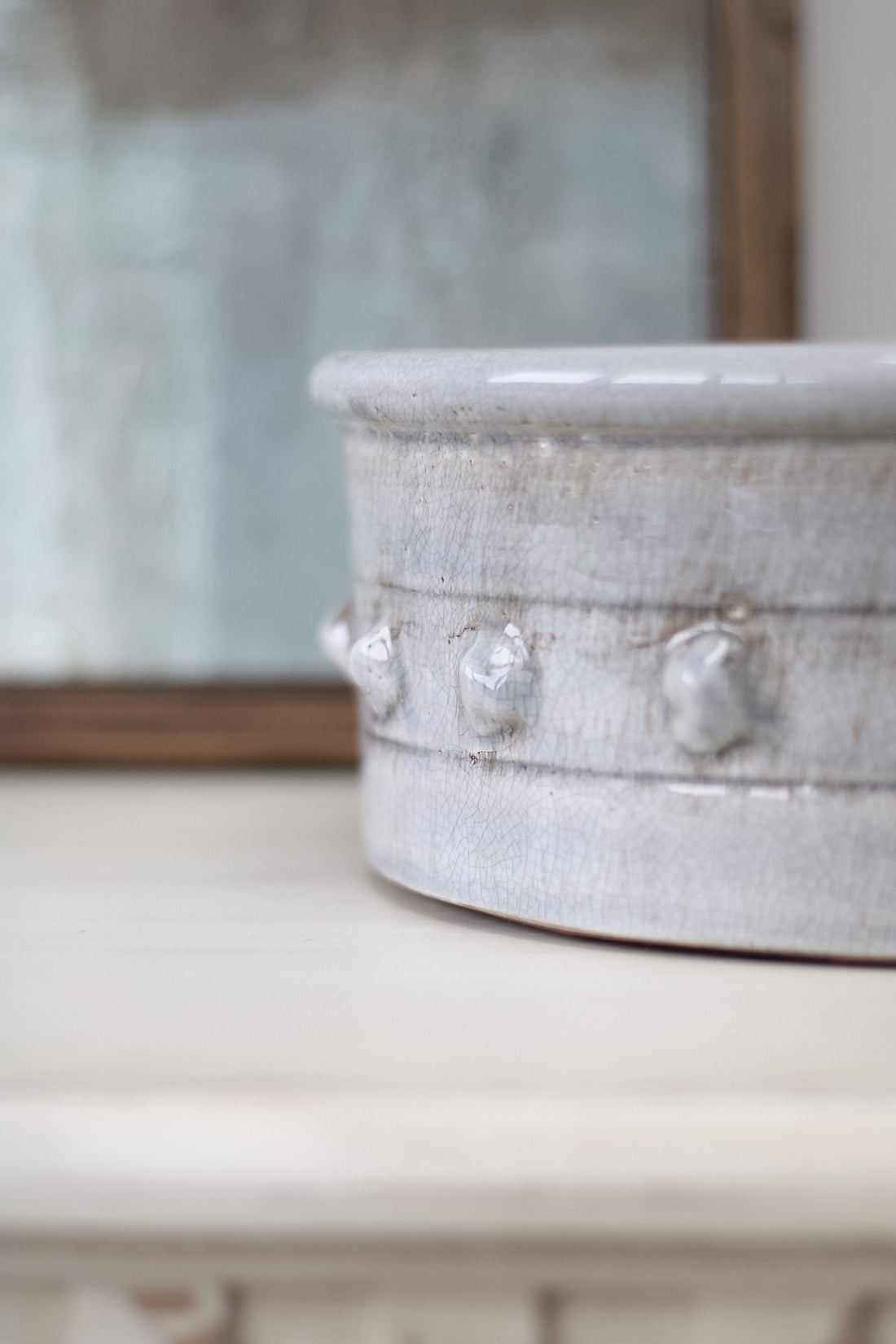 Rustic Grey Bobble Decorative Bowl 002