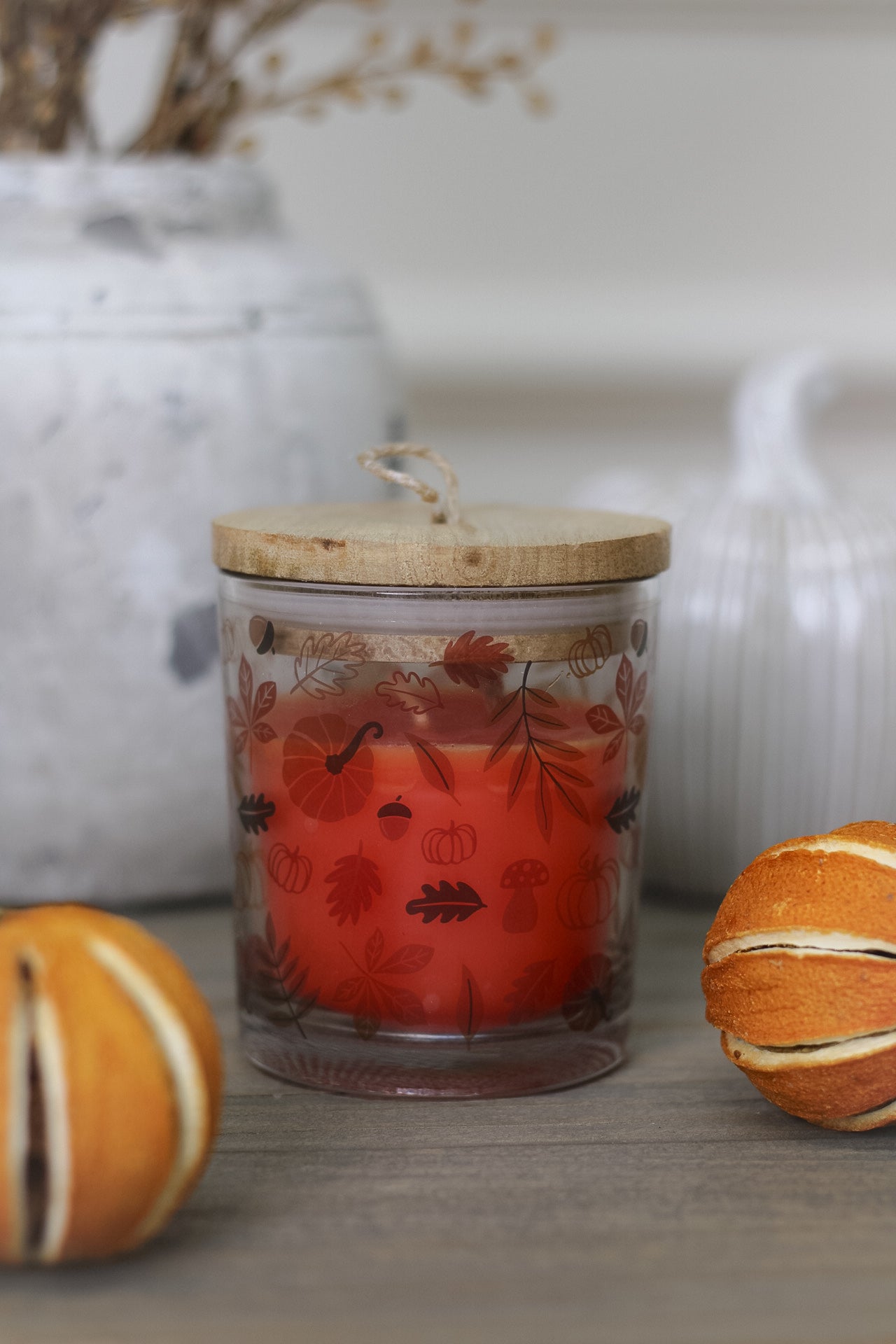 Cinnamon and Orange Autumn Leaves Scented Candle