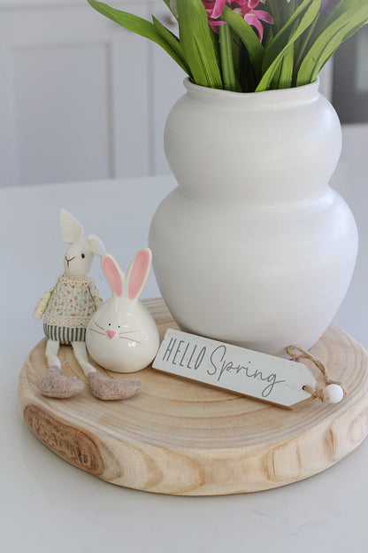 Spring Wooden Tag