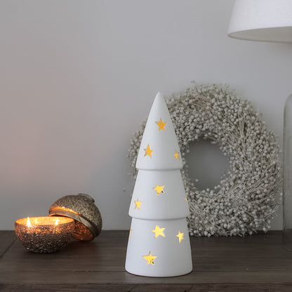 Star White Ceramic Christmas Tree