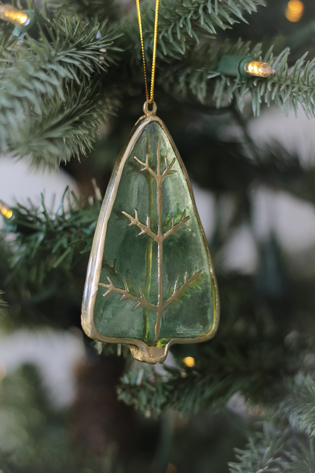 Golden Christmas Tree Hanger Bauble