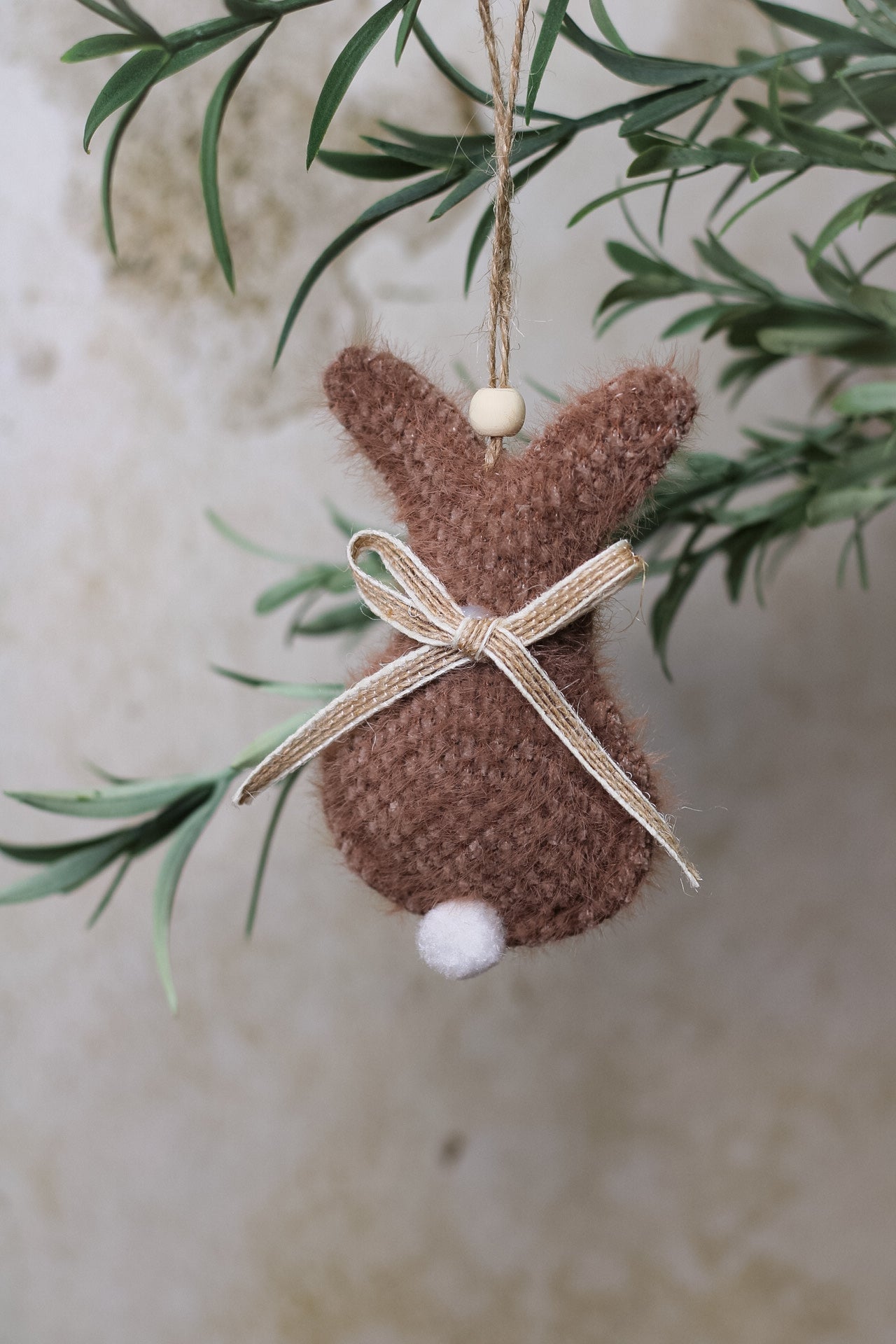 Neutral Bunny Hangers with Bows | Set of 3