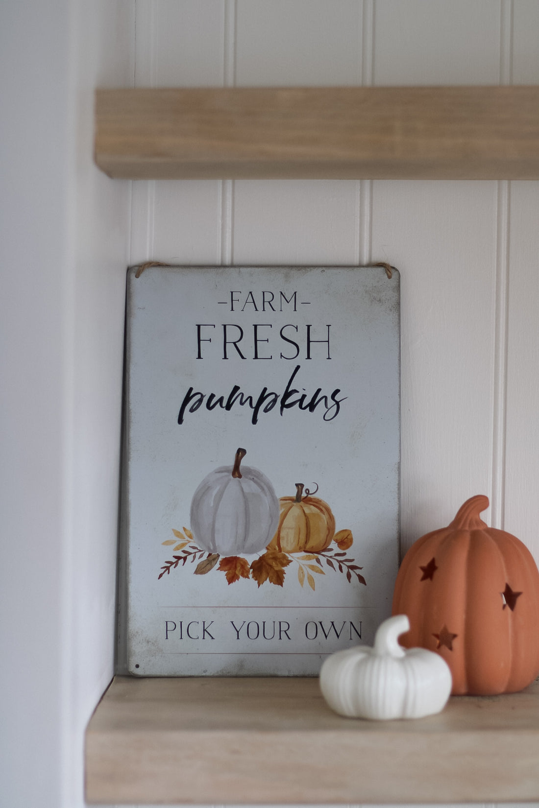 Farm Fresh Pumpkins Metal Sign