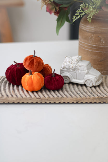 Bag of Autumn Velvet Pumpkins