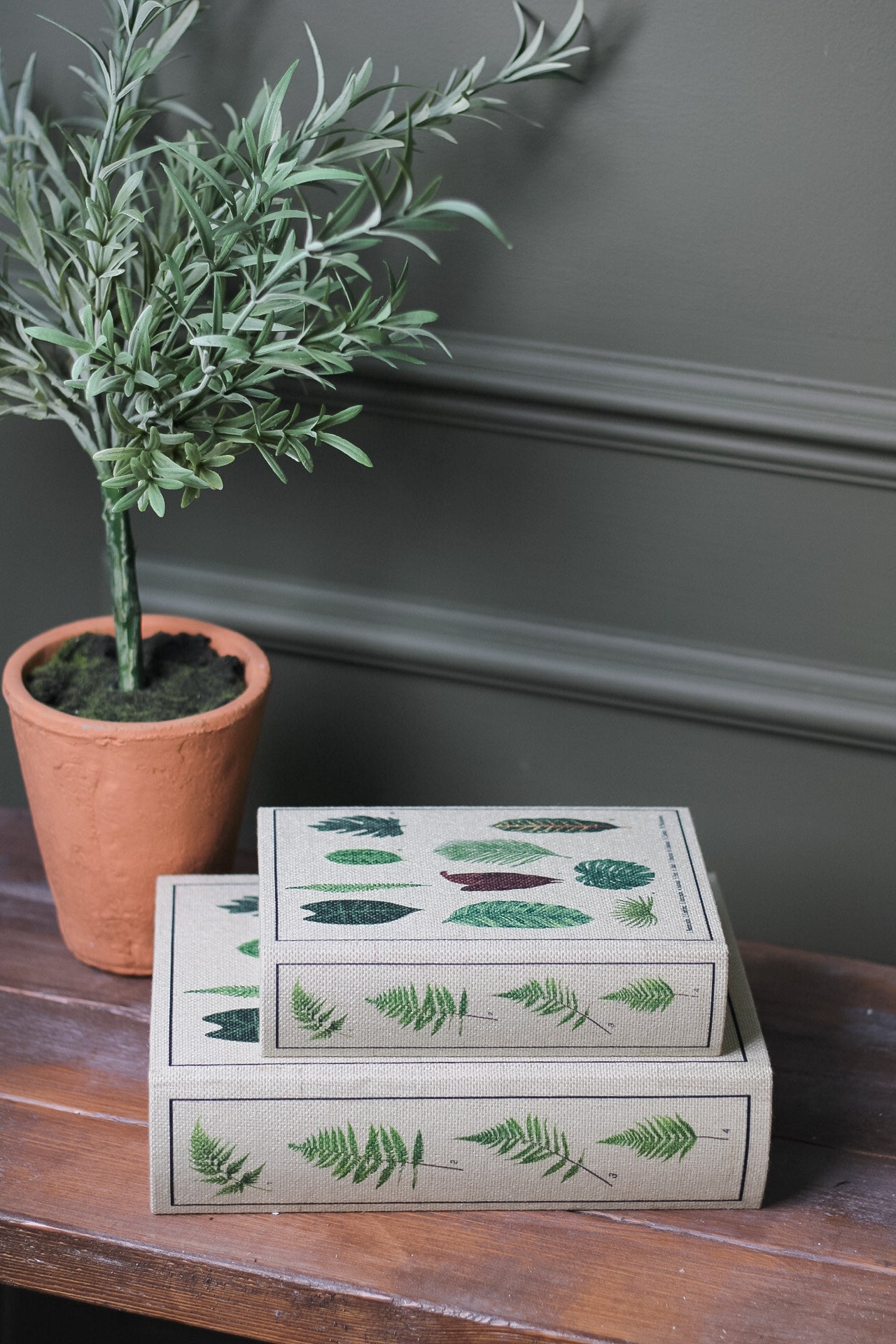 Botanical Decorative Storage Books | Set of 2