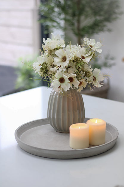 Round Cement Decorative Tray