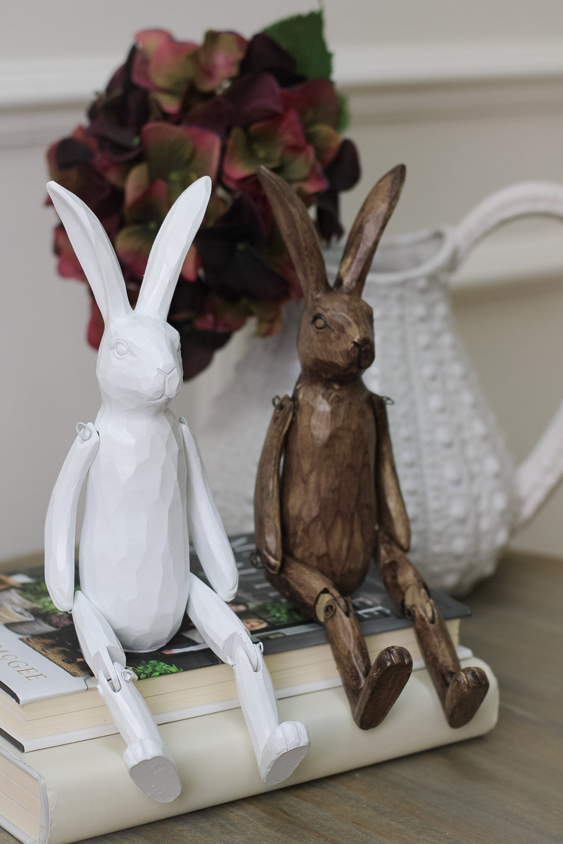 Wooden Seated Rabbit Ornament