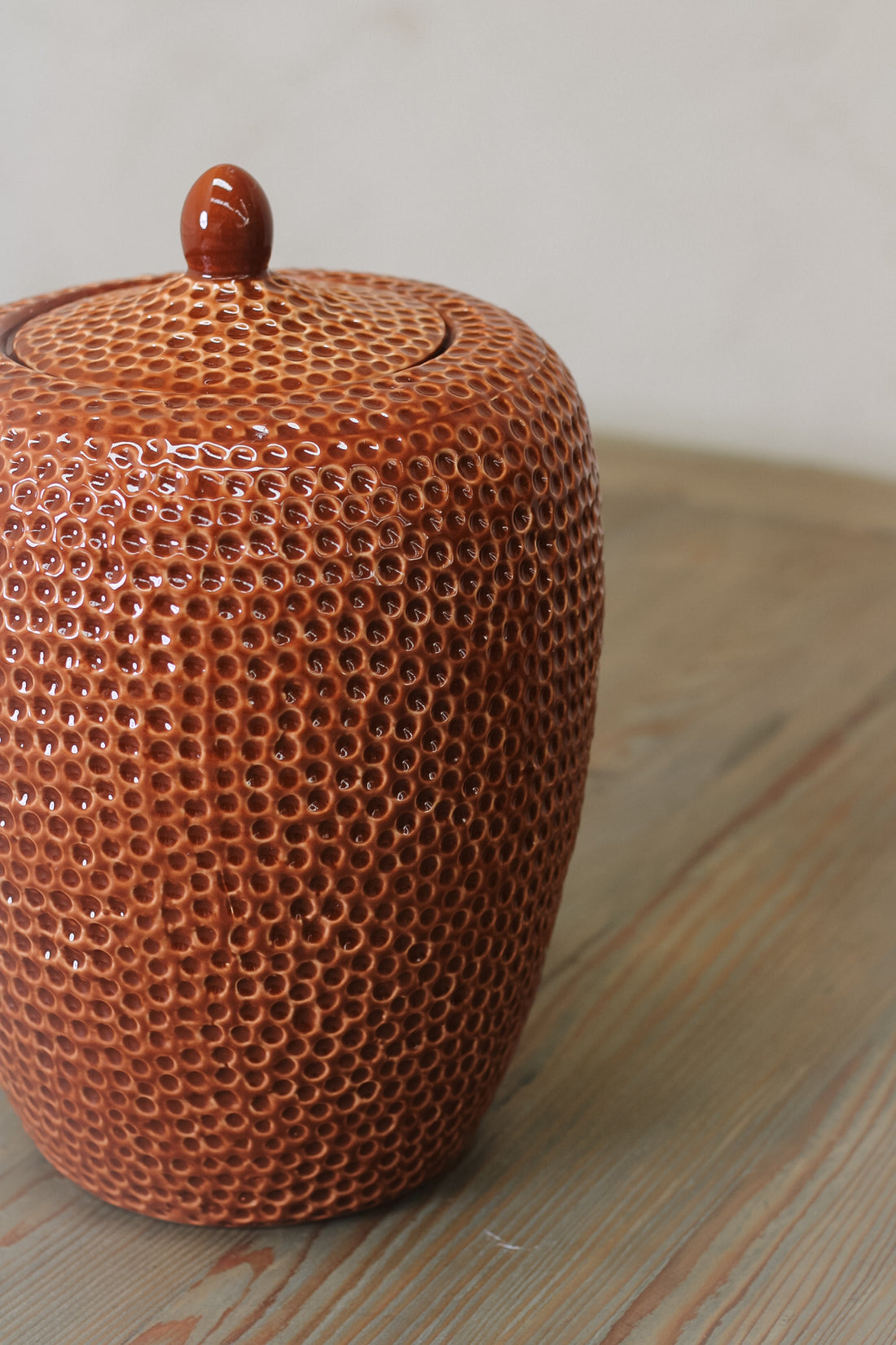 Sienna Dimple Lidded Jar