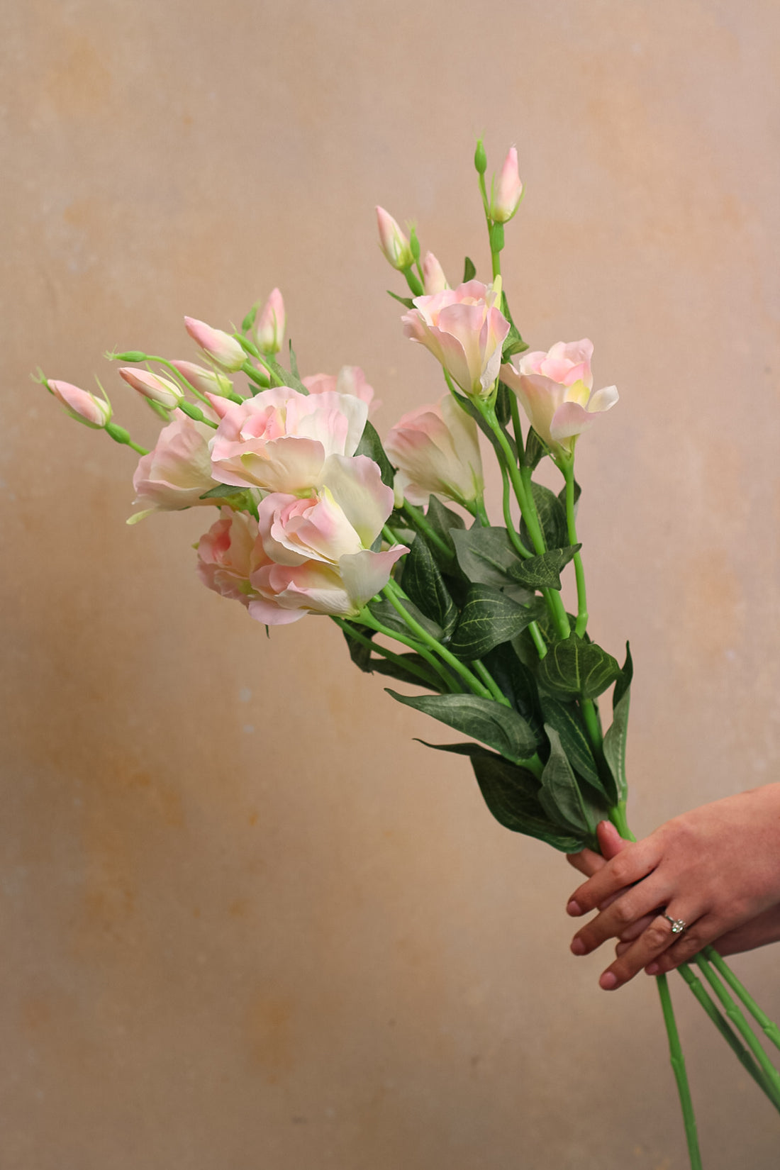 Faux Pale Pink Lisianthus Spray