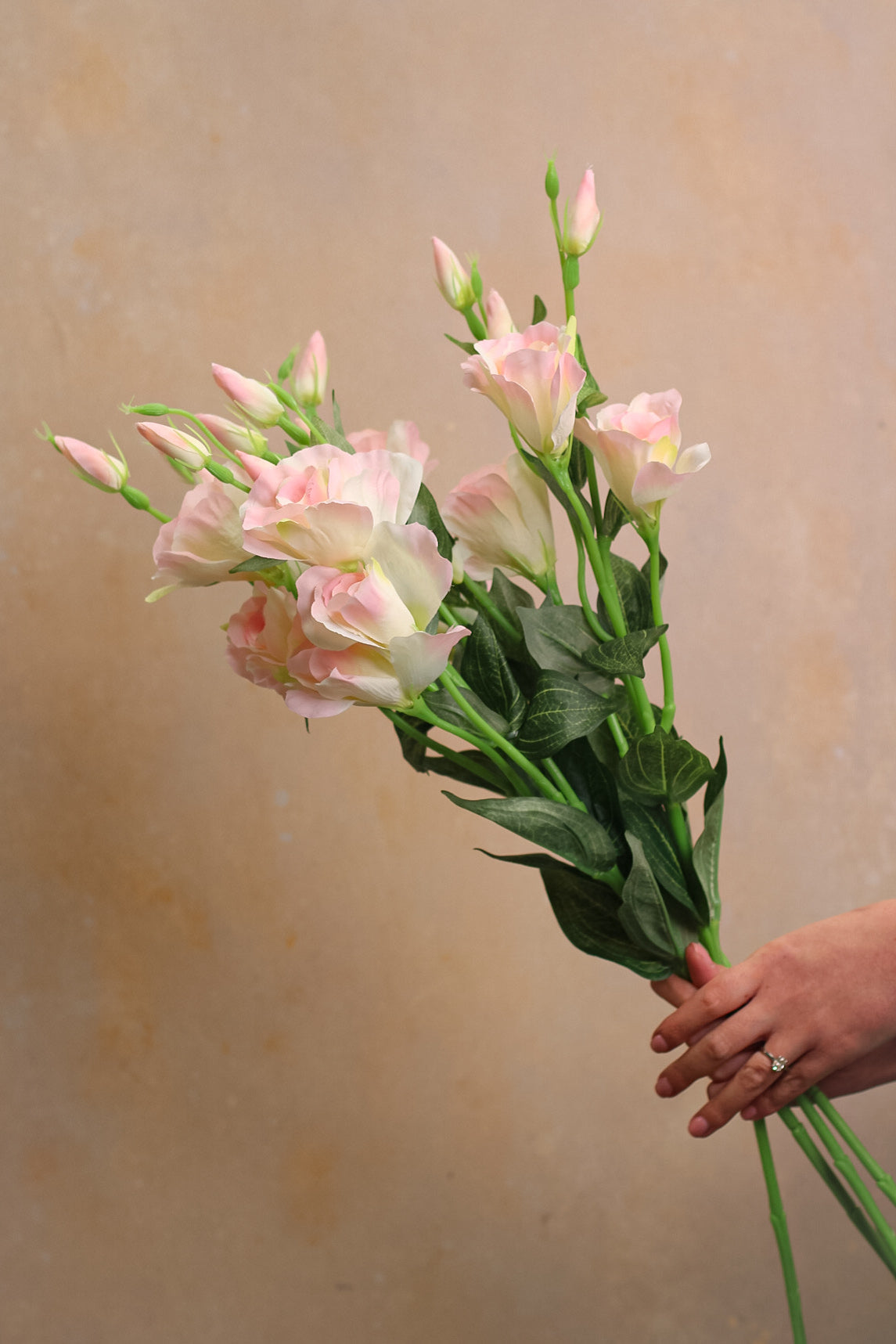 Faux Pale Pink Lisianthus Spray