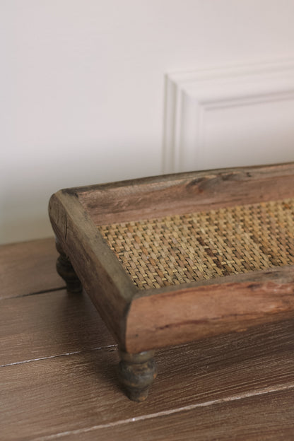 Rustic Wooden Tray on Feet