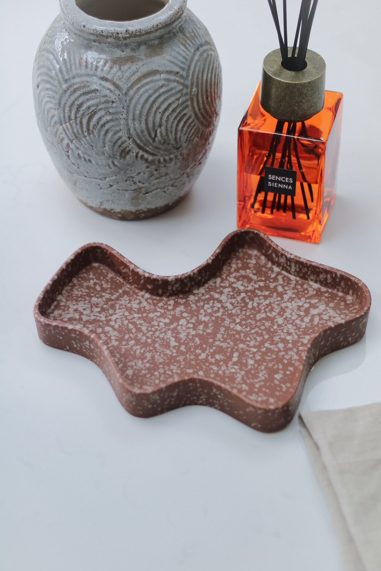 Amber Irregular Stoneware Tray