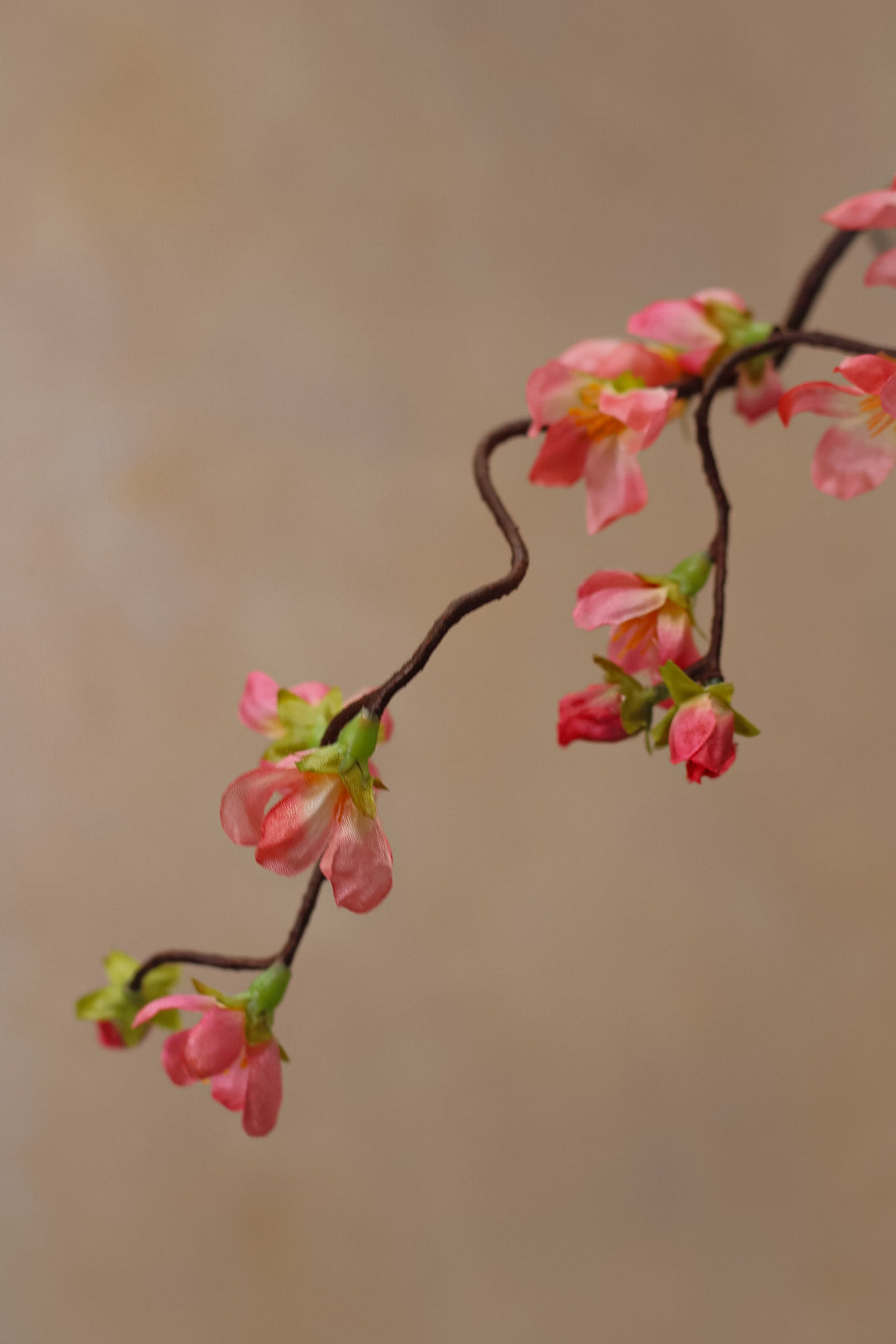 Faux Rosewood Weeping Cherry Blossom Branch