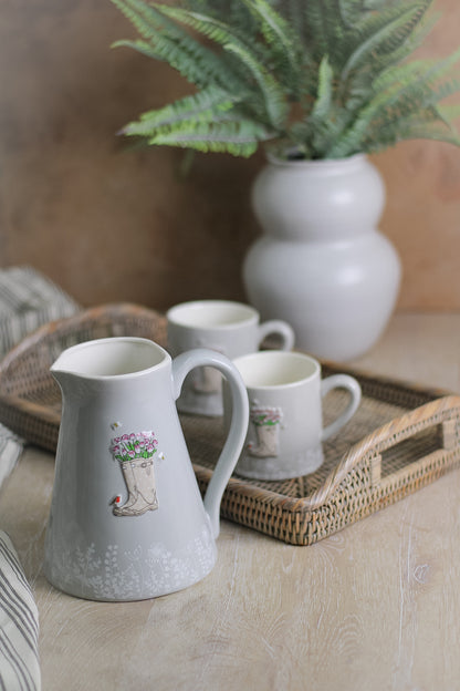 Wildflower Wellies Stoneware Jug