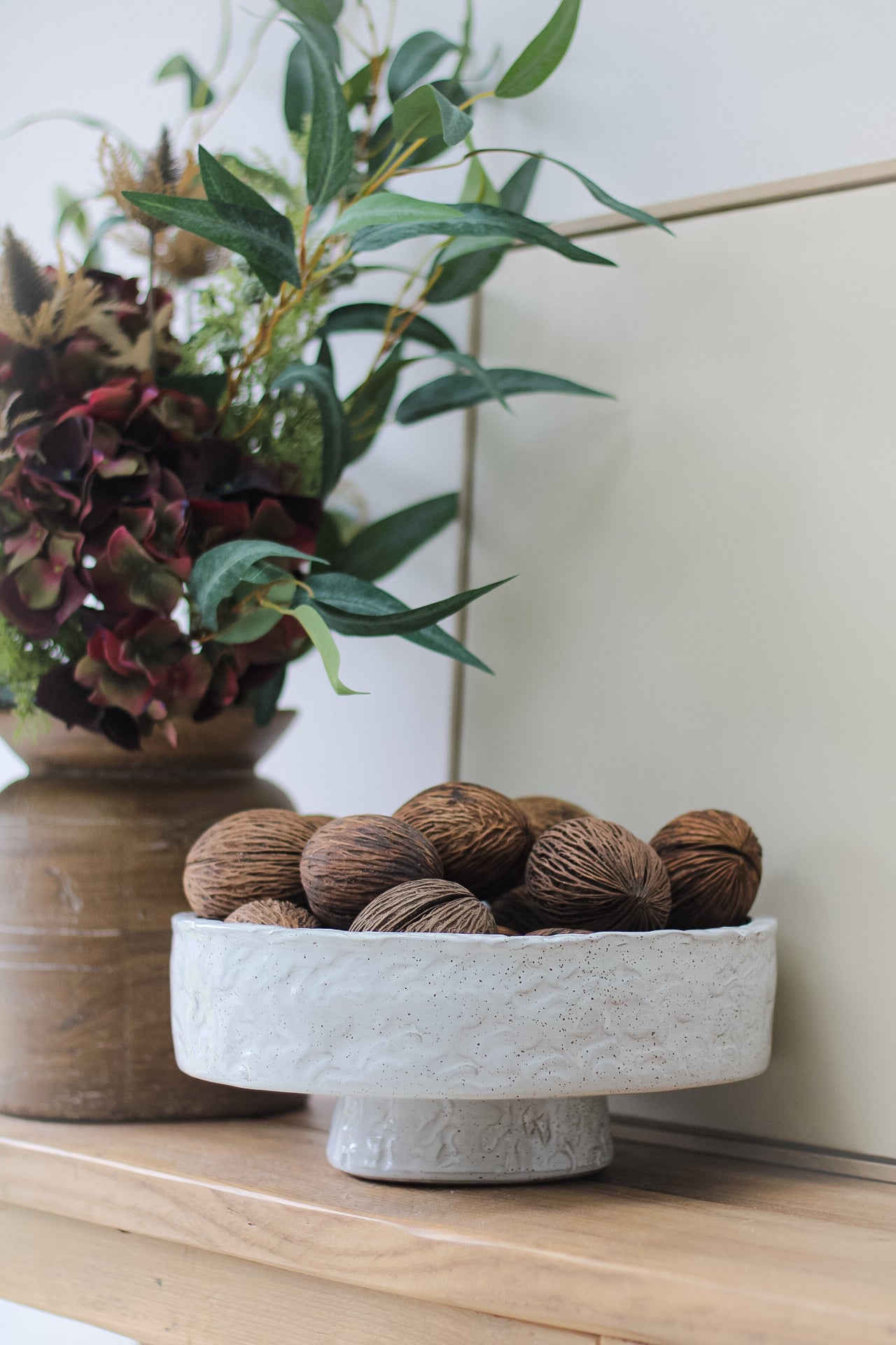 decorative bowl on sideboard