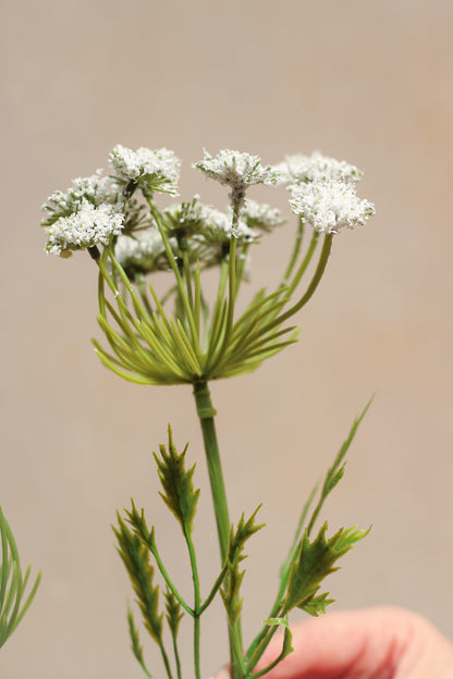 Faux cow parsley spray - artificial flowers