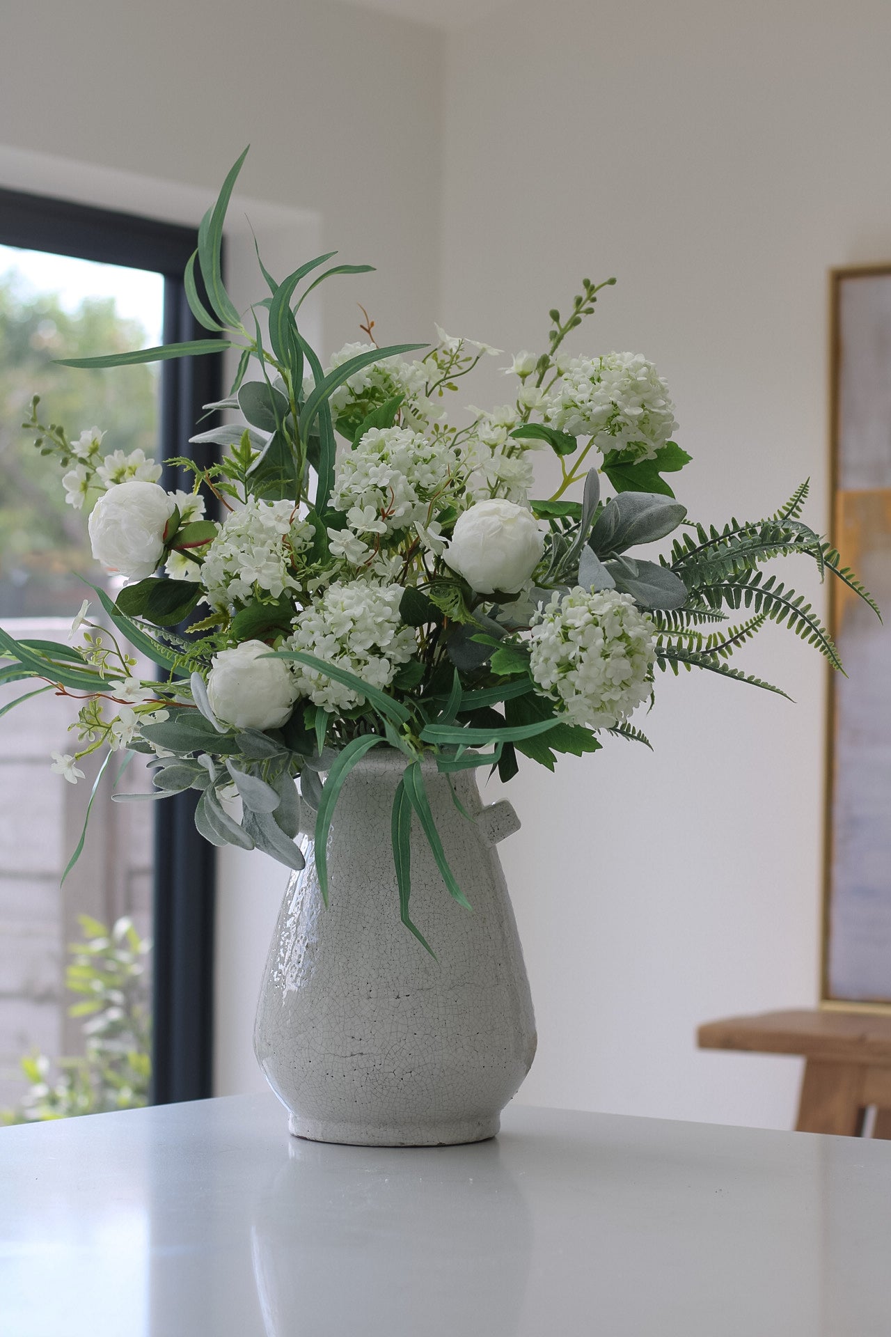 The Summer Faux Peony &amp; Viburnum Arrangement