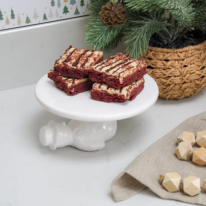 Snowman Ceramic Cake Stand