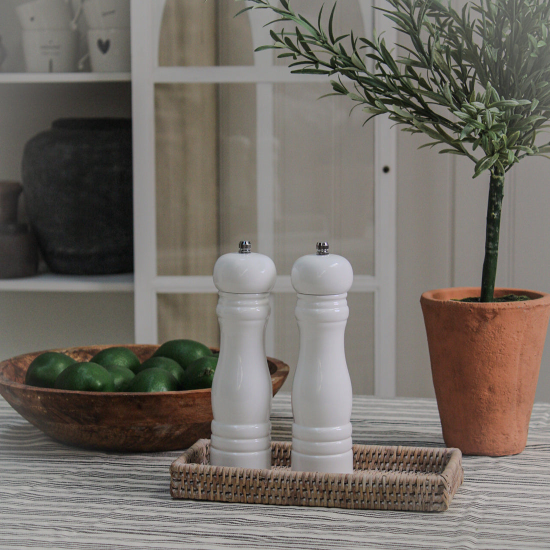 White Salt &amp; Pepper Mills