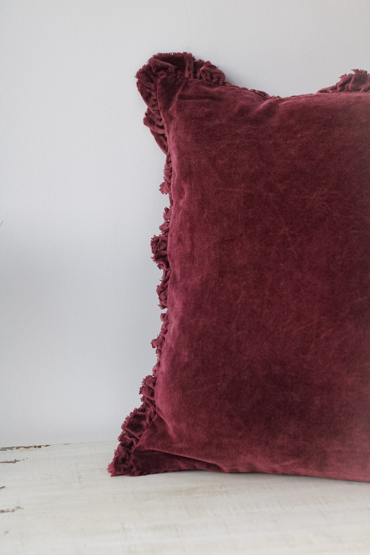 Mulberry Washed Cotton Velvet Cushion 006