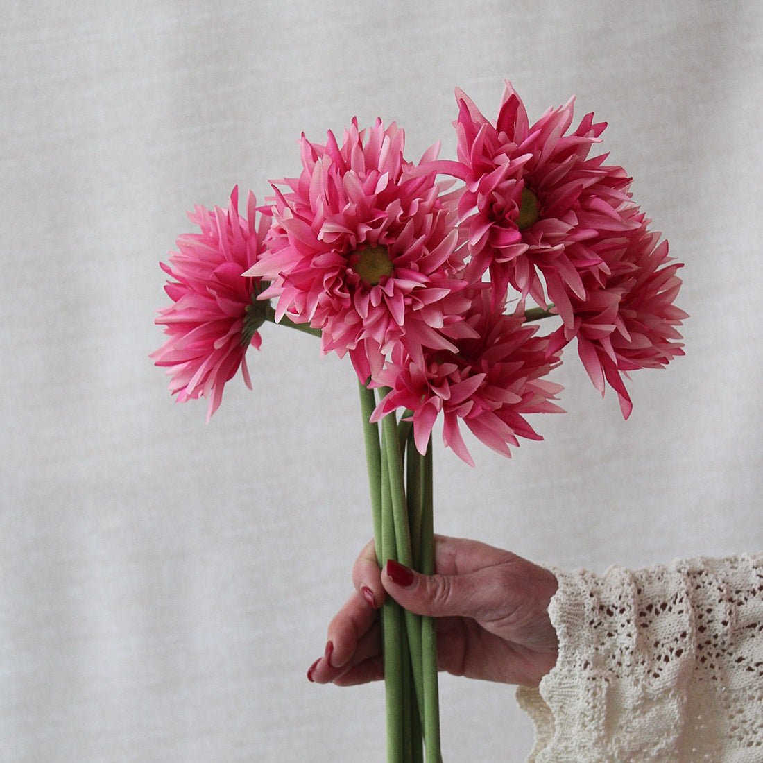 Faux Pink Spider Gerbera