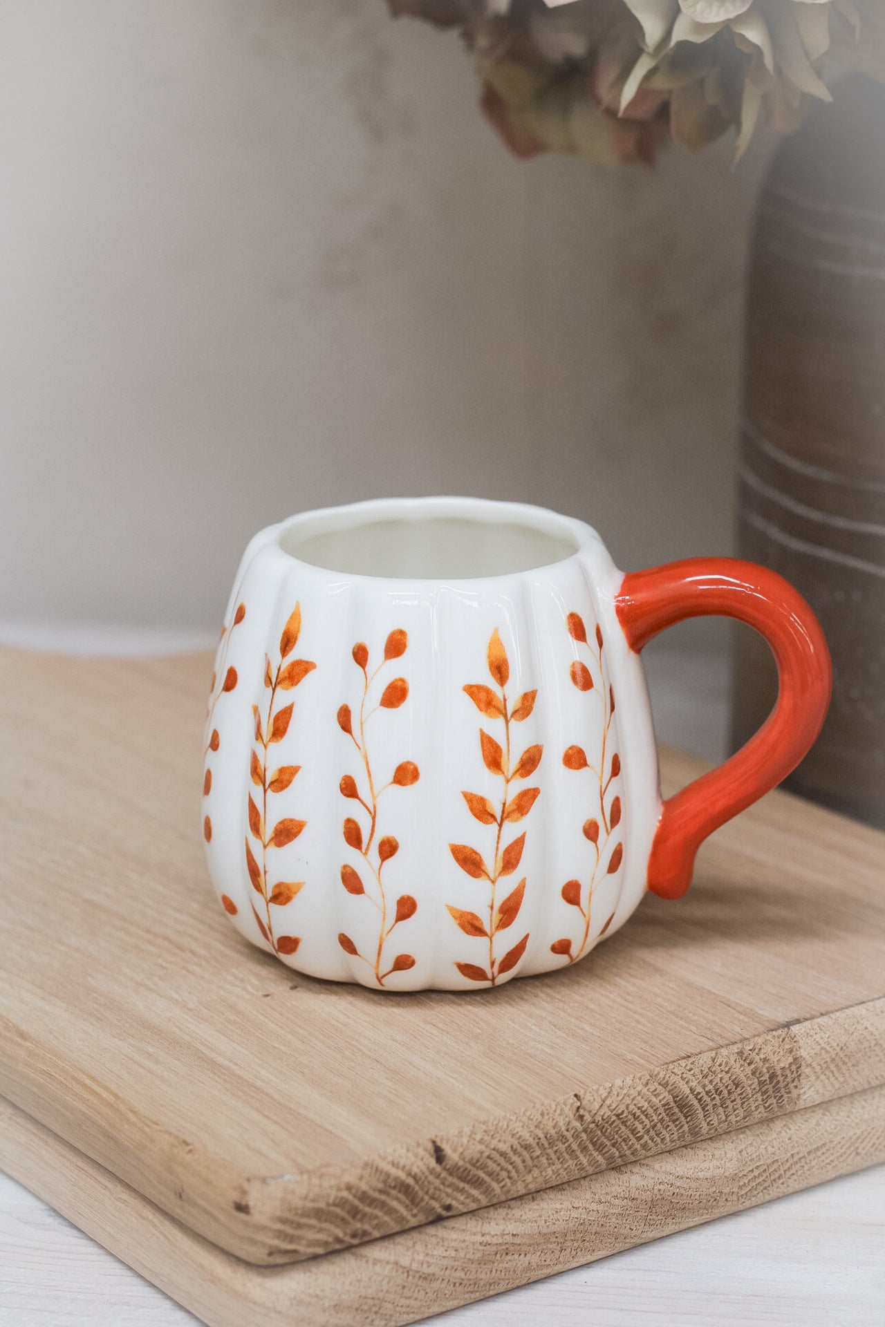 Autumn Leaves Pumpkin Mug