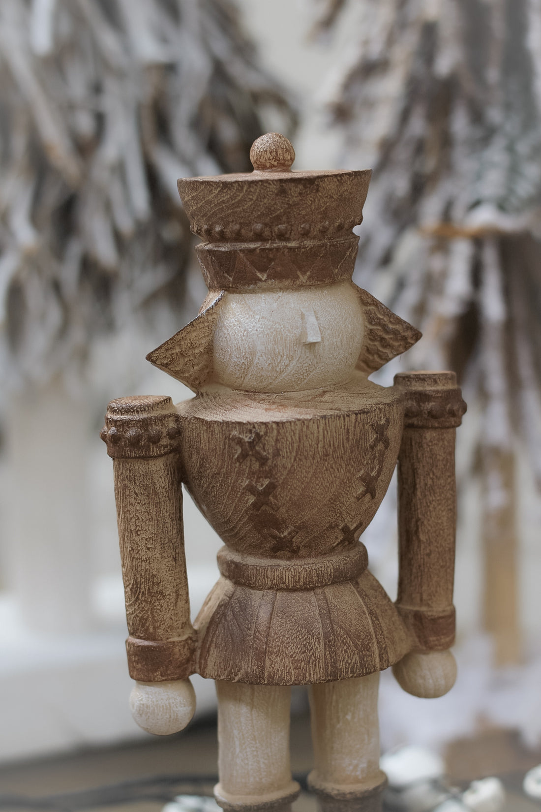 Beige Resin Standing Nutcracker