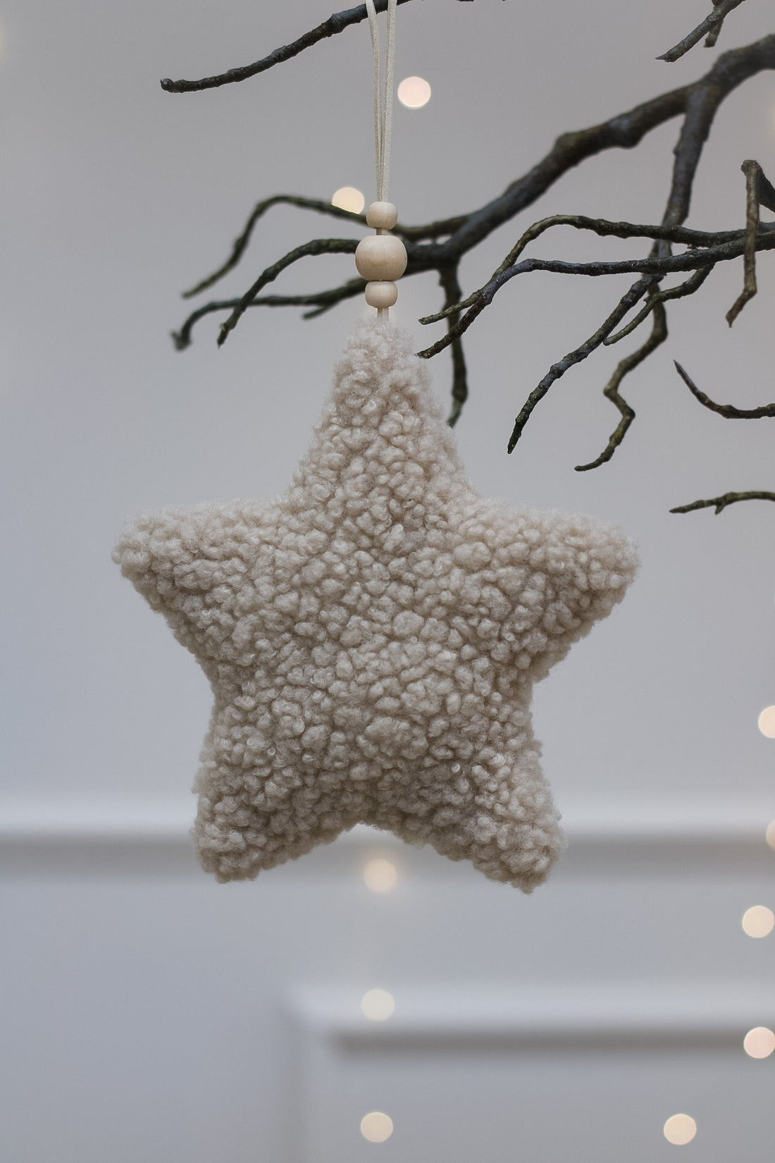 Beige Star Boucle Tree Hanger