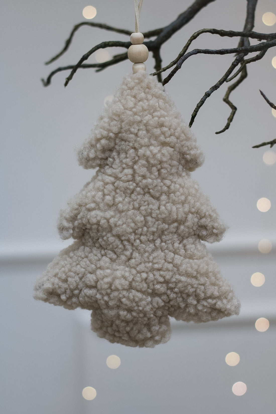 Beige Tree Boucle Tree Hanger