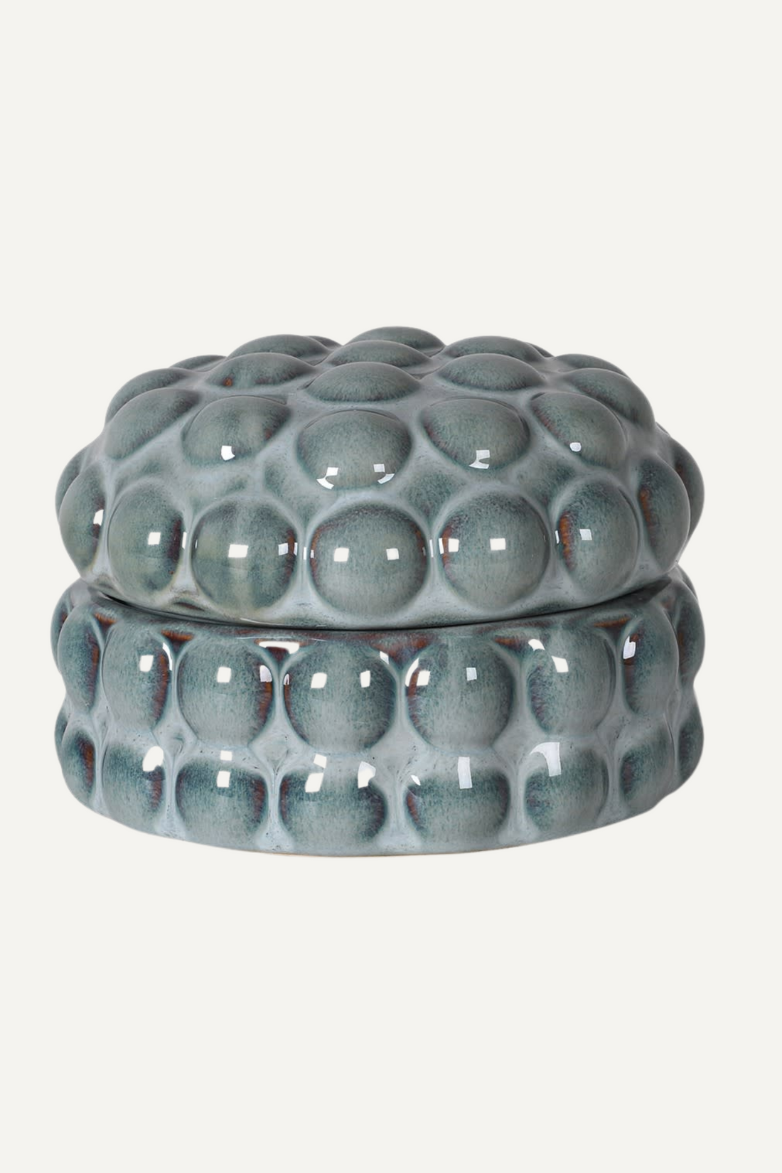 Blue Bobble Ceramic Trinket Box