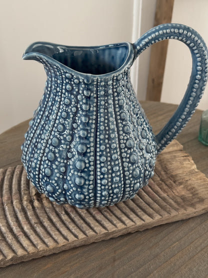 Blue Porcelain Urchin Jug